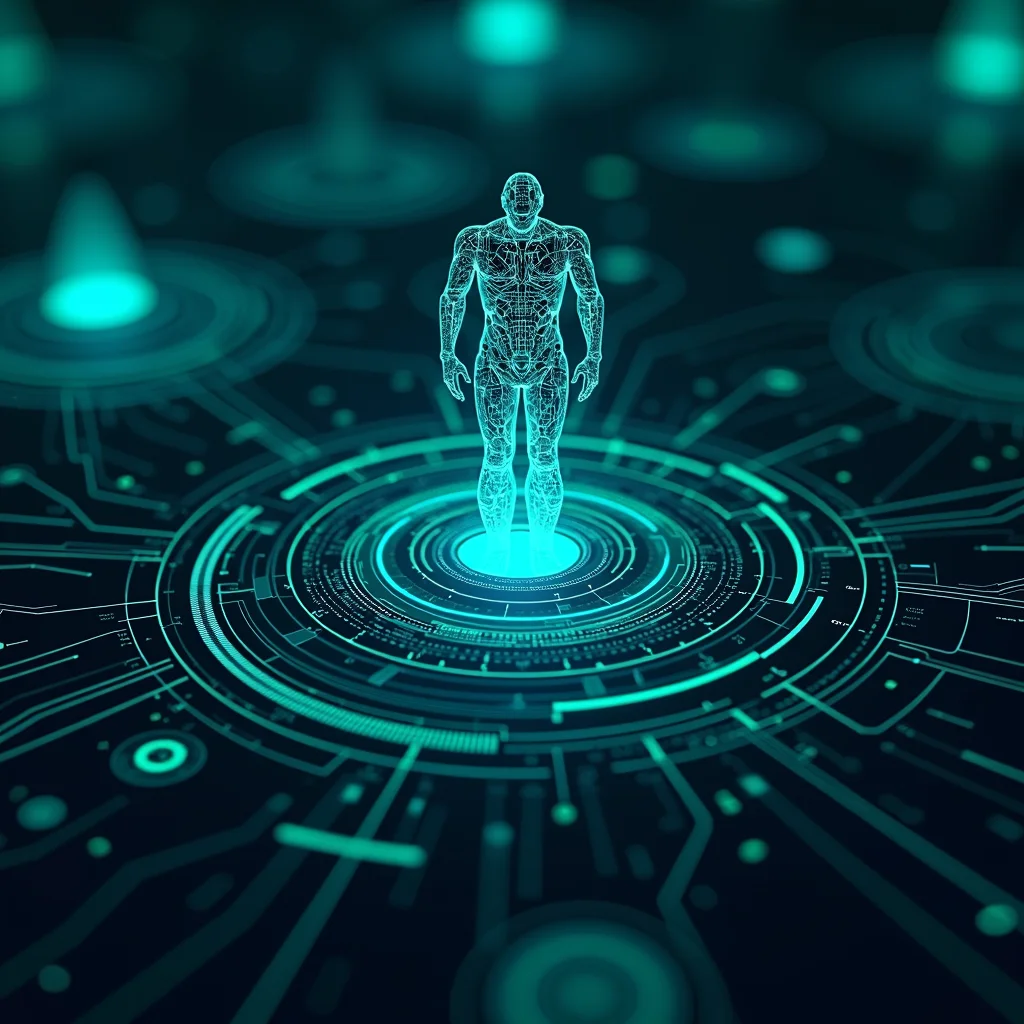 Conceptual visualization of AI agent security layers, showing monitoring and guardrails.