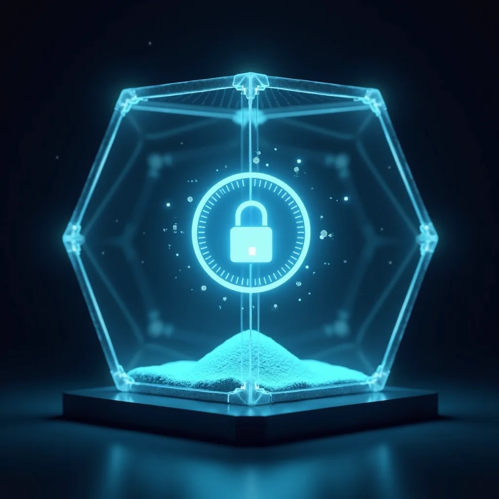Conceptual diagram showing an AI agent operating within a secure, isolated sandbox environment.