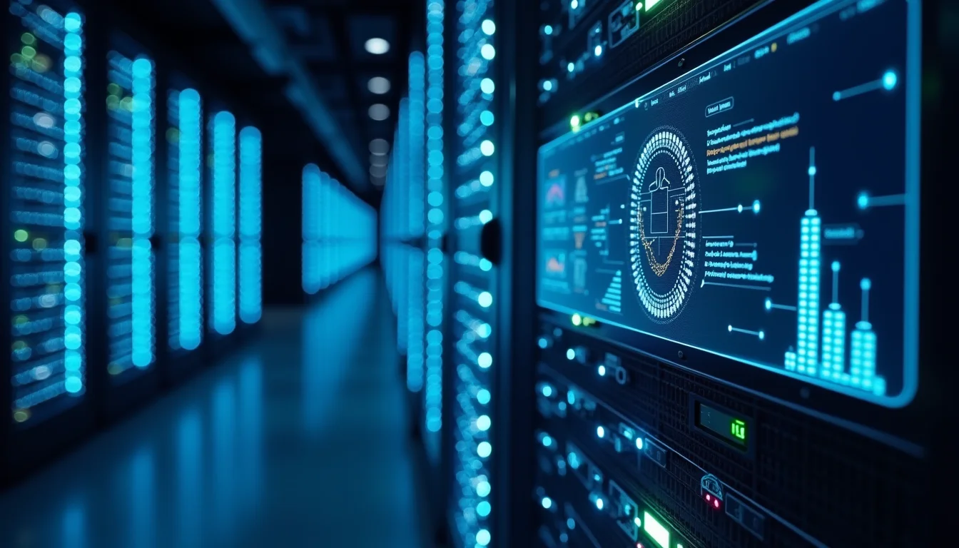 A professional, secure data center environment representing enterprise-grade AI deployment and governance.